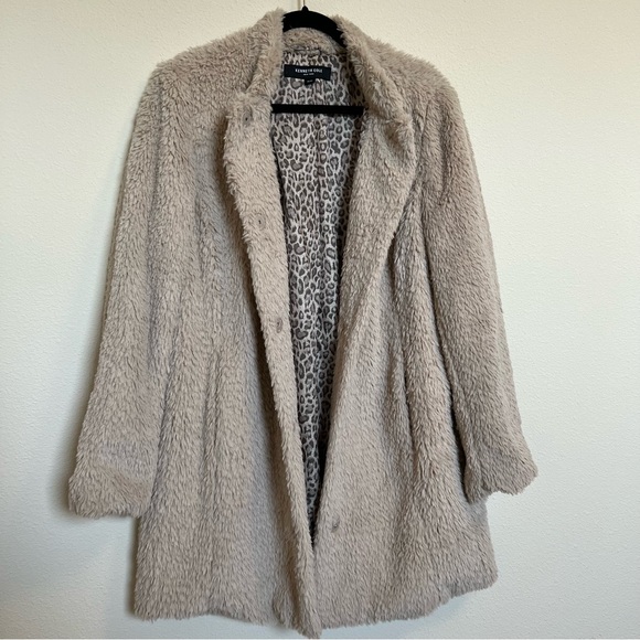 Kenneth Cole Ivy Long Line Faux Fur Teddy Coat - Size M (EUC) - Picture 5 of 11